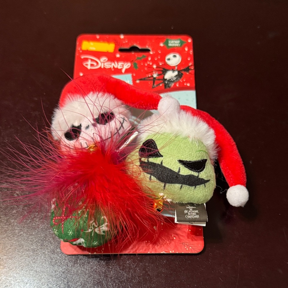 Disney Holiday Cat Toys with Red and Black Design